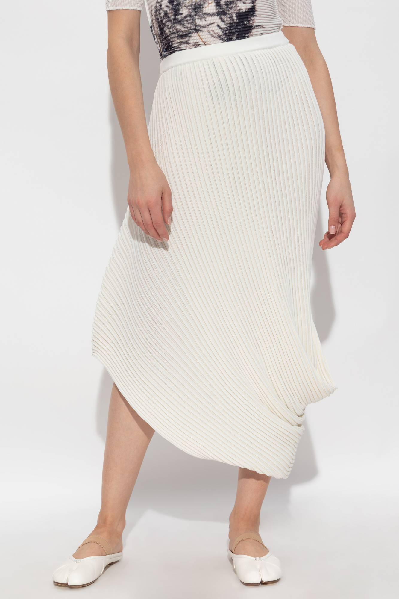 スカート ISSEY MIYAKE Woman Skirt White IM56KG821 06 White Pleated skirt Issey Miyake - Vitkac AS